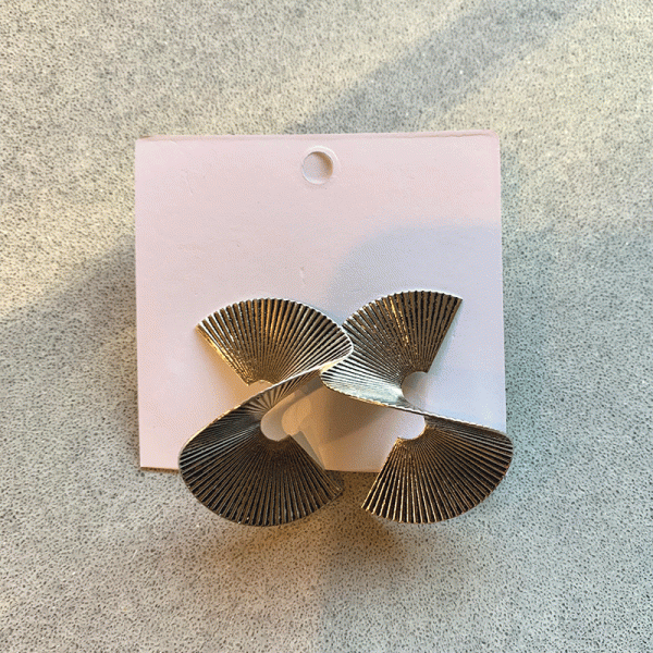 Platinum Swirl Earrings