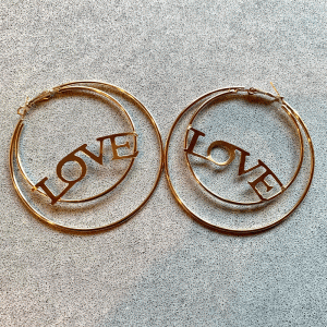 Love Hoop Earrings
