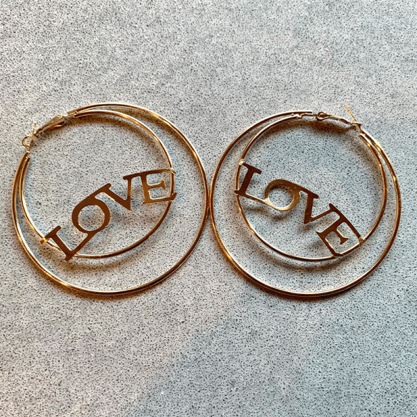 Love Hoop Earrings