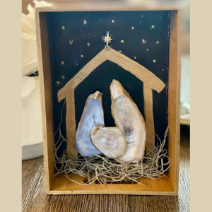 Oyster shell manger scene