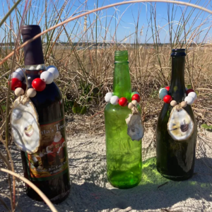 Oyster wine bottle necklace