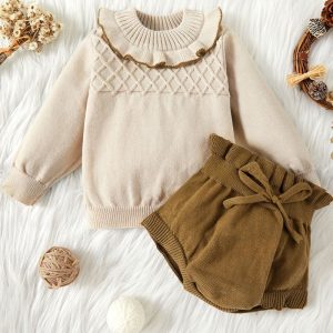 Knitted Sweater and Shorts set