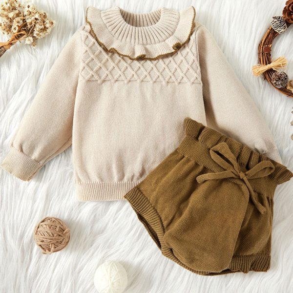 Knitted Sweater and Shorts set
