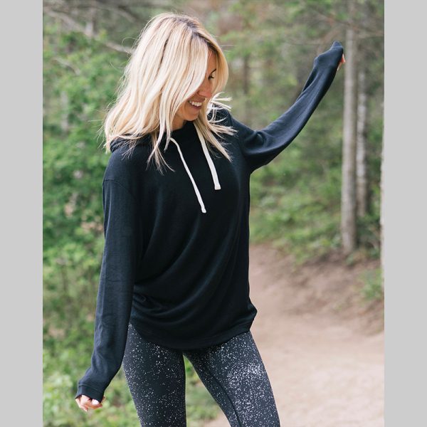 Black Lounge Boyfriend Hoodie