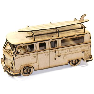 3D PUZZLE SURFER HIPPIE VAN MDF WOOD 3D PUZZLE
